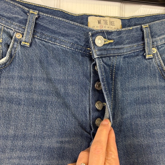 Free People We the Free Maggie mid rise straight leg cropped jeans sz 26 - Picture 12 of 14